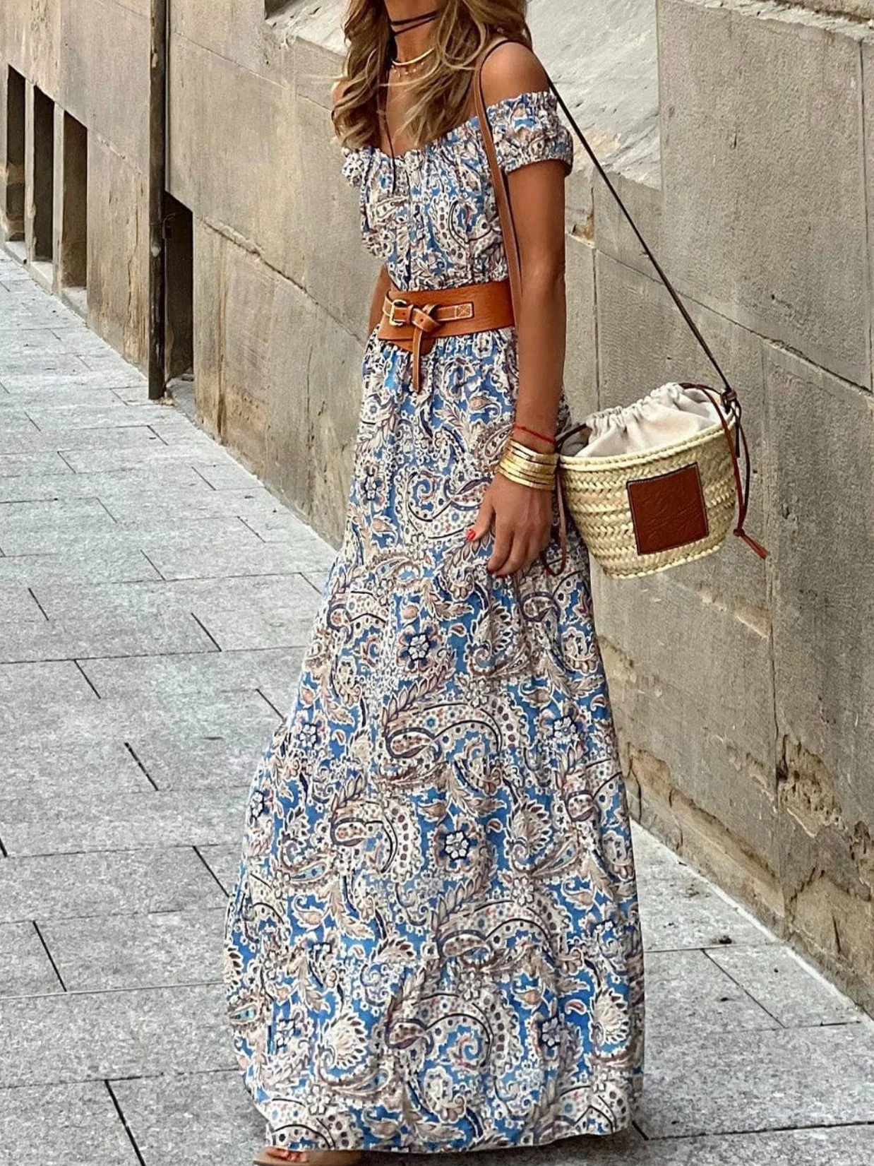 Amelia Boho Paisley Dress - Image 3