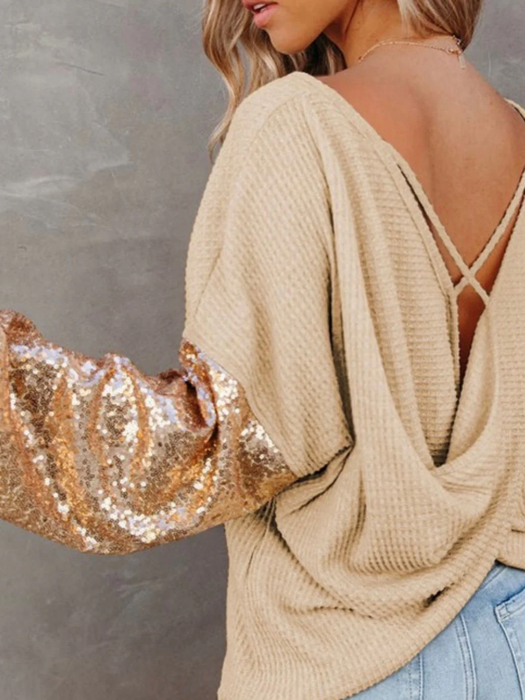 Twisted Sequin Sleeve Top - Image 10