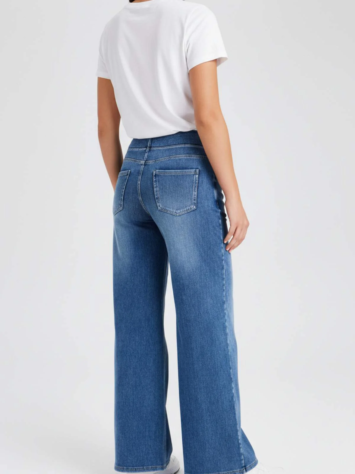 Weekend Ease Pull On Wide Leg Denim - Image 5