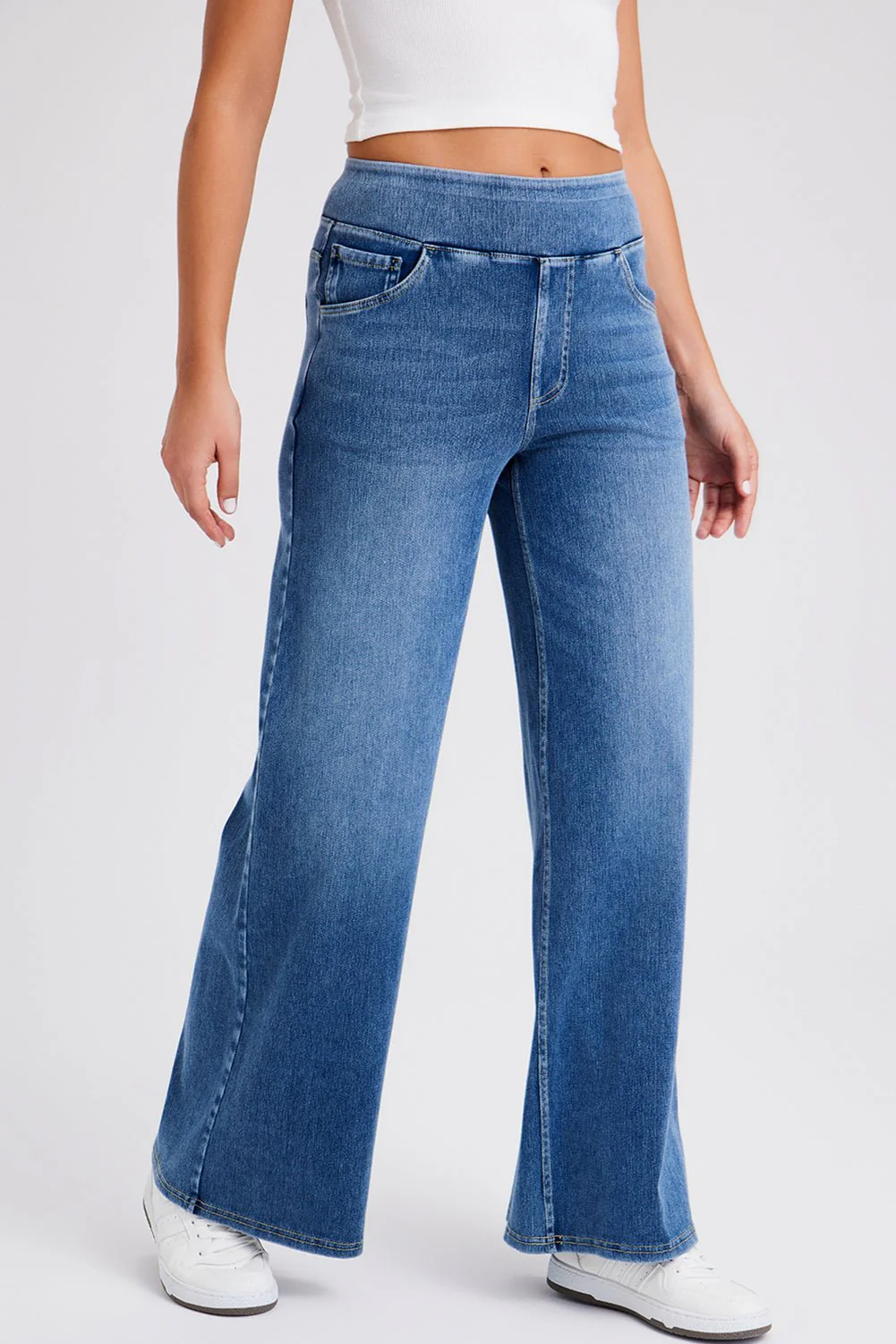Weekend Ease Pull On Wide Leg Denim - Image 8