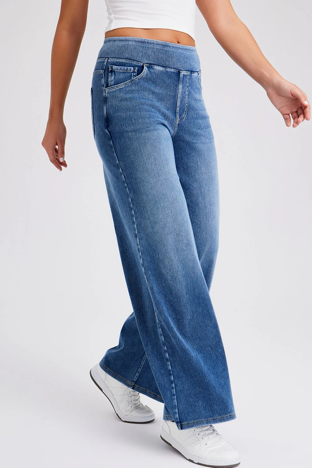 Weekend Ease Pull On Wide Leg Denim - Image 9