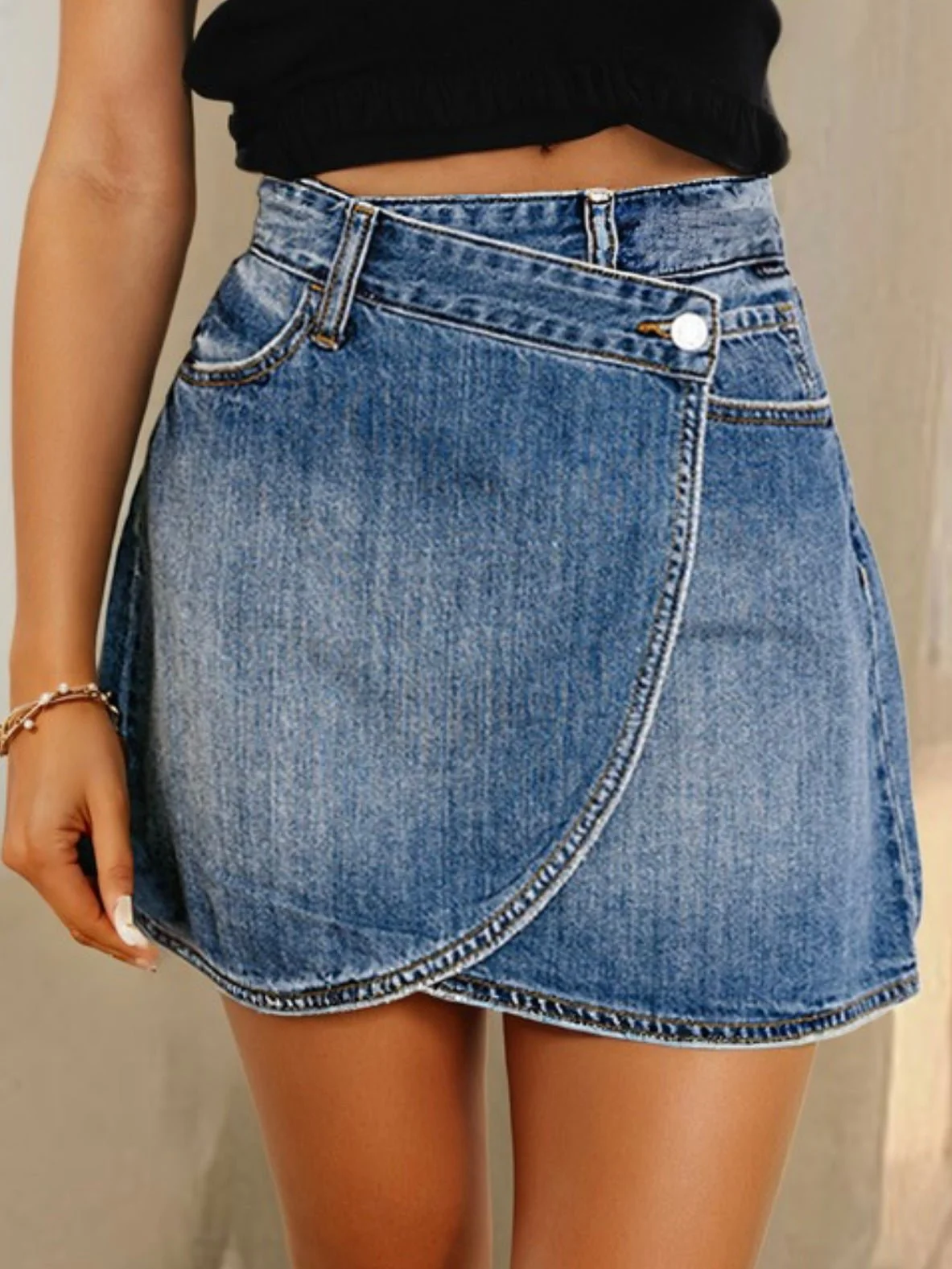 Wrap It Up Denim Skirt - Image 5