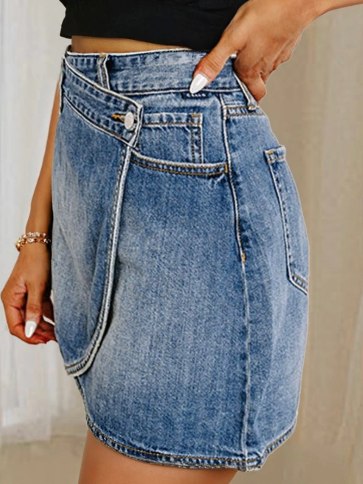Wrap It Up Denim Skirt - Image 6