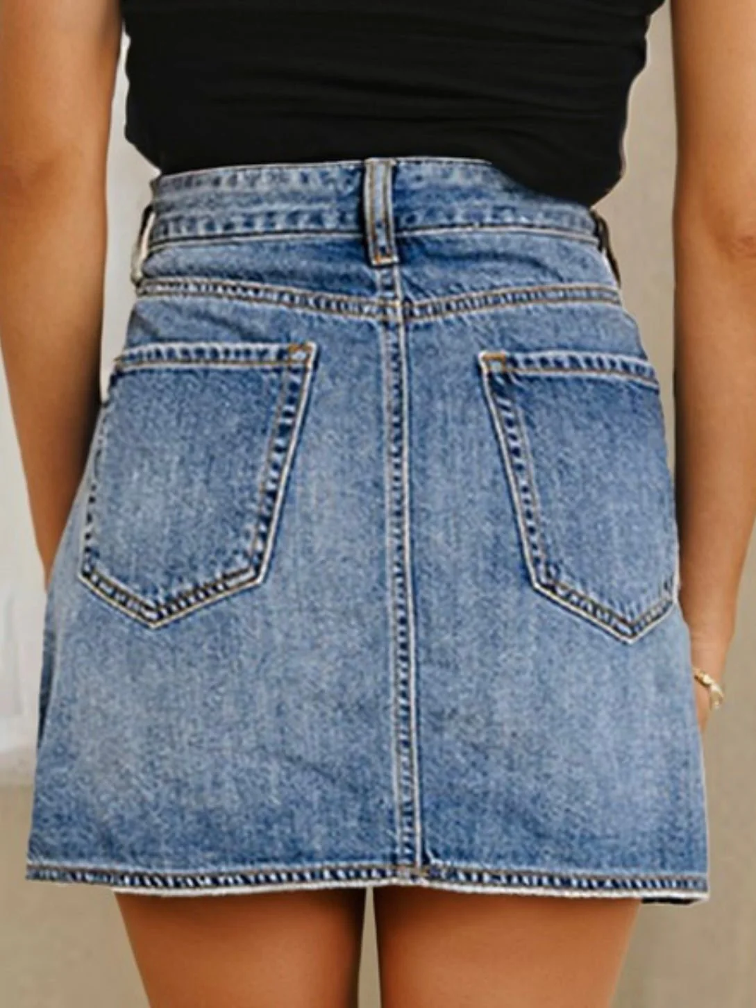 Wrap It Up Denim Skirt - Image 7