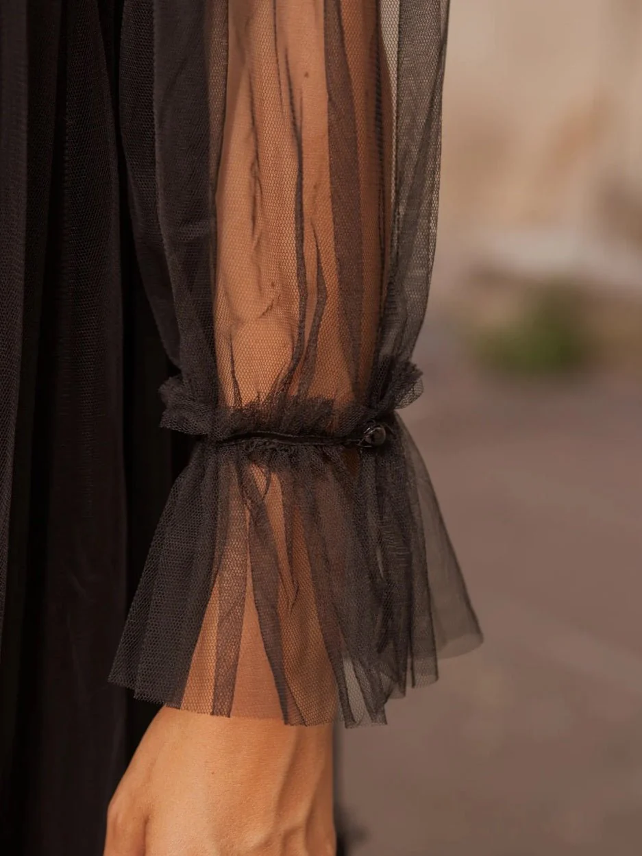Bardot Tulle Mini Dress - Image 12