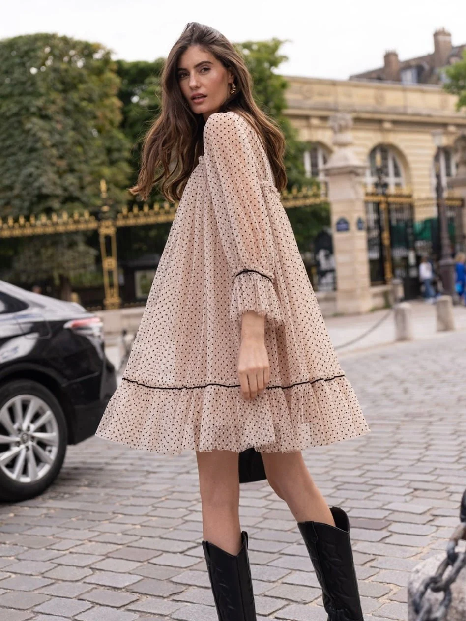 Bardot Tulle Mini Dress - Image 13