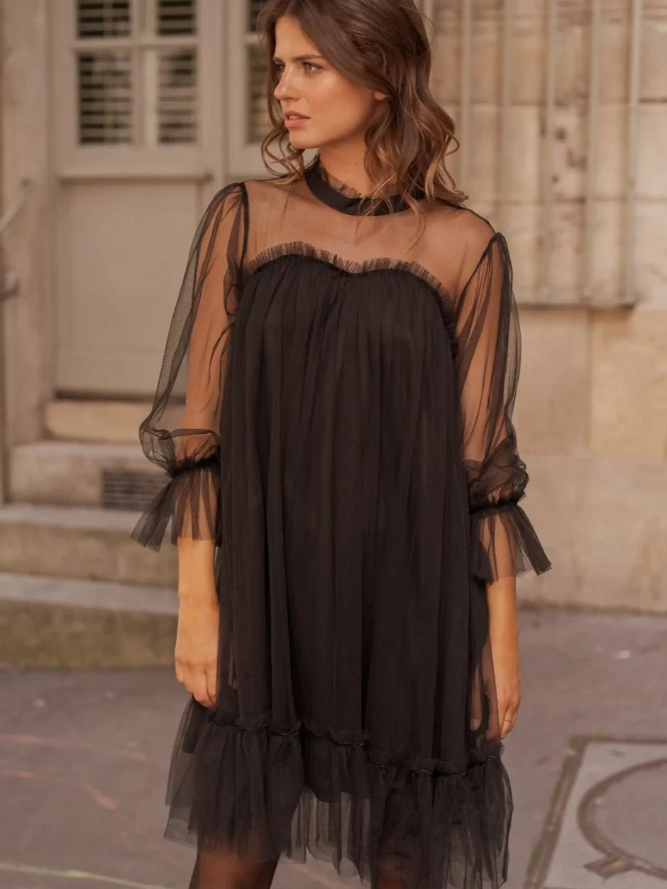 Bardot Tulle Mini Dress - Image 16