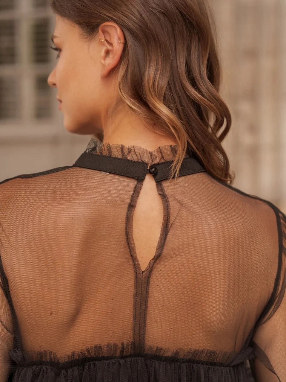 Bardot Tulle Mini Dress - Image 7