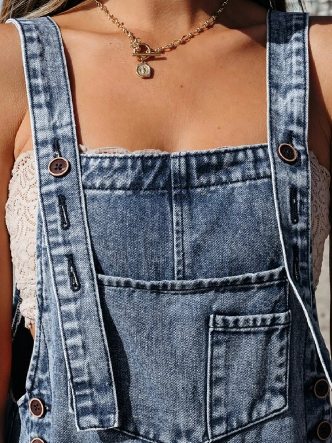 Beach Break Denim Overalls - Image 3
