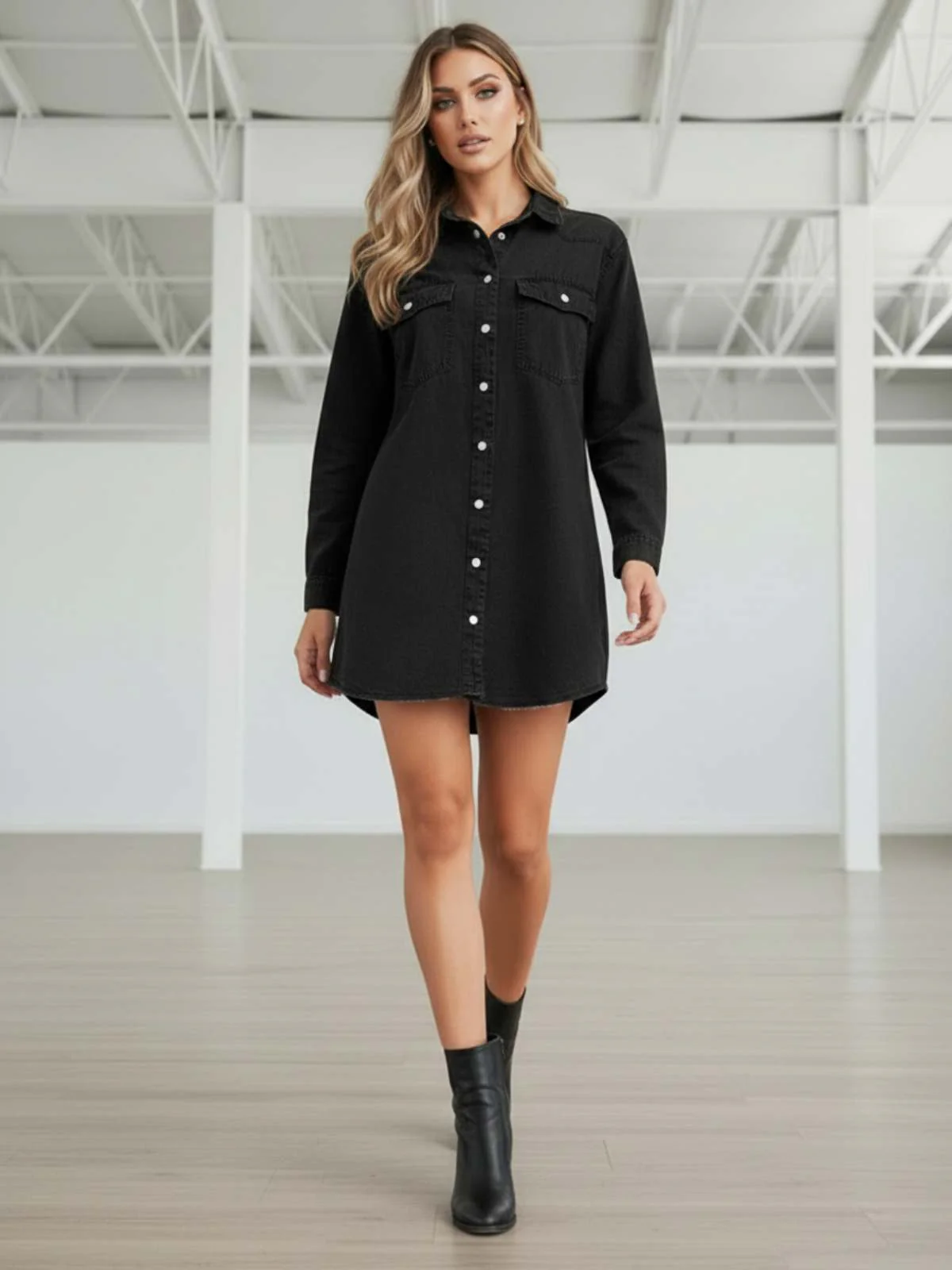 Easy Days Denim Shirt Dress - Image 5