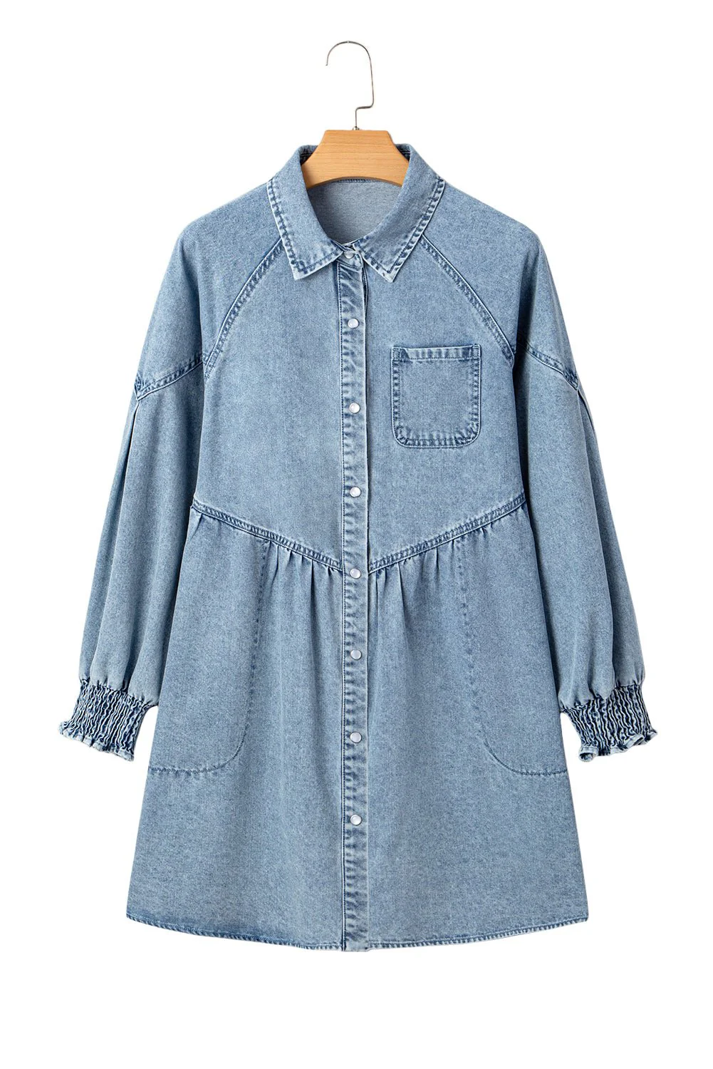 Harper Denim Shirt Dress - Image 6