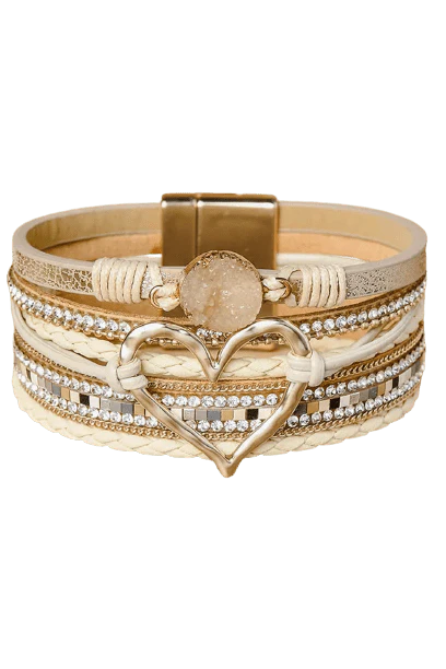 Braided Heart Magnetic Bracelet - Image 3