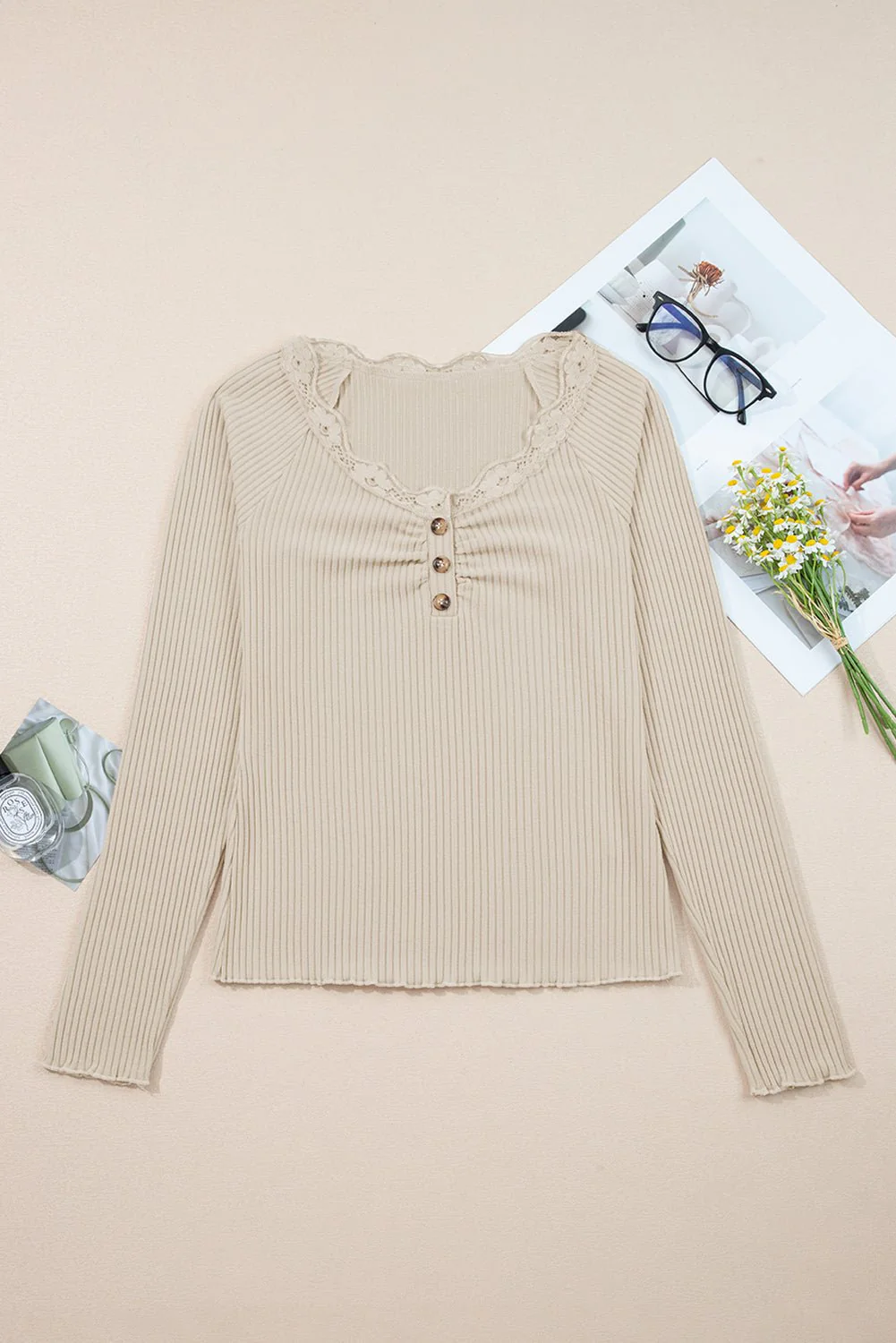 Willow Lace Ribbed Top - Image 10