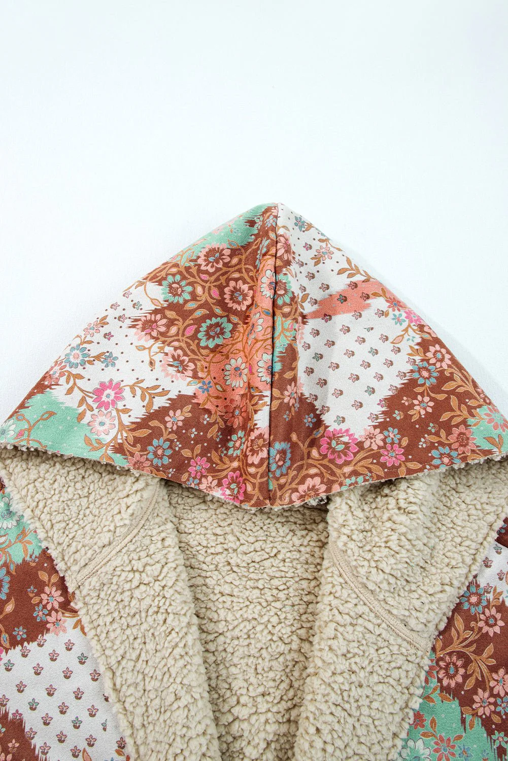 Floral Sherpa Open Front Jacket - Image 23