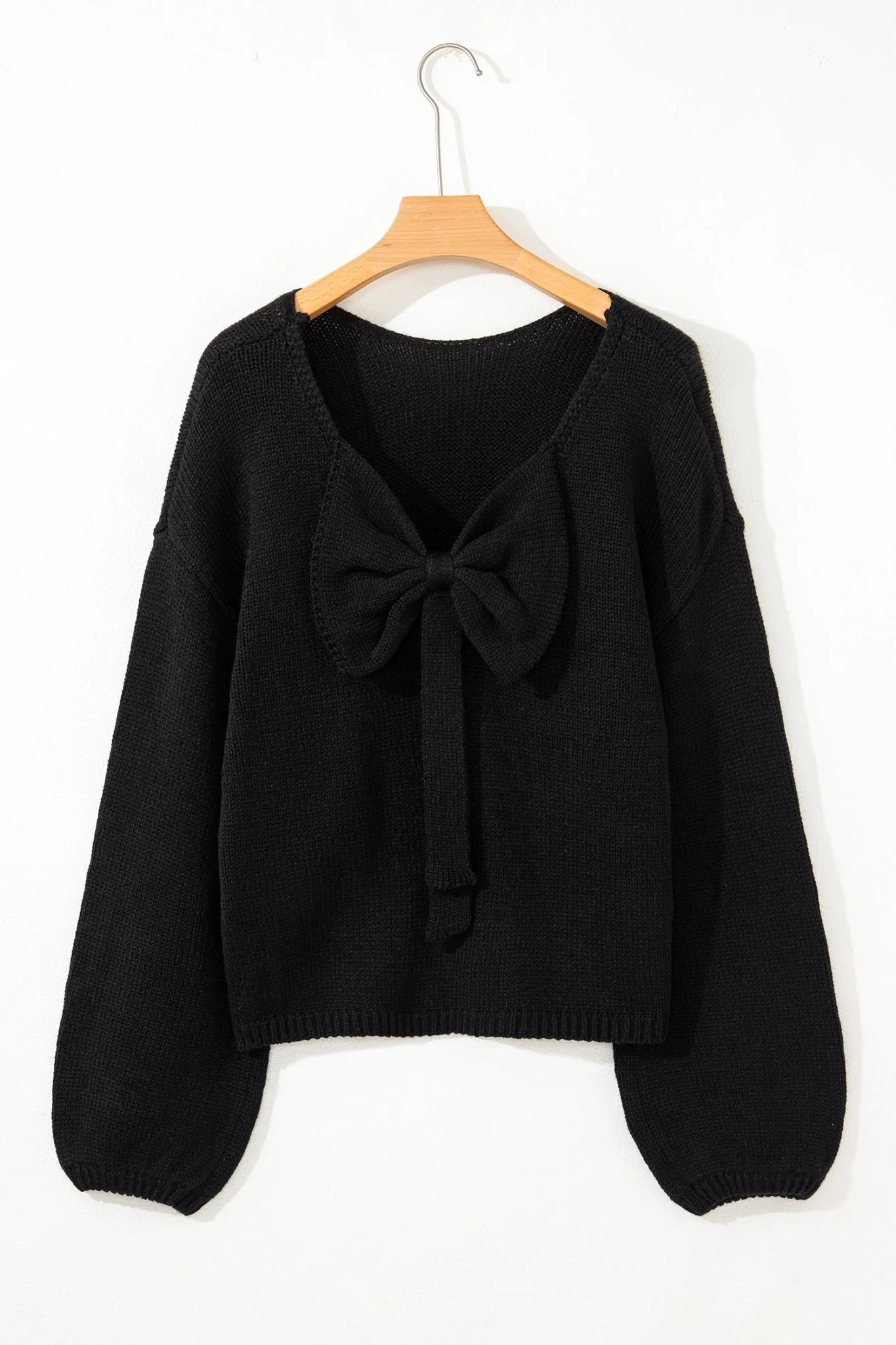 Bow Back Bubble Sleeve Sweater - Image 17