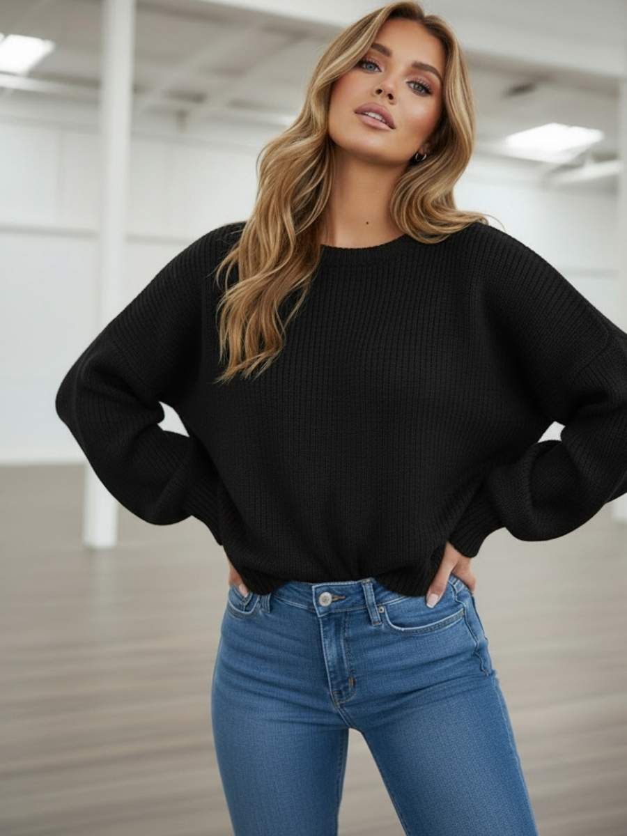 Bow Back Bubble Sleeve Sweater - Image 6