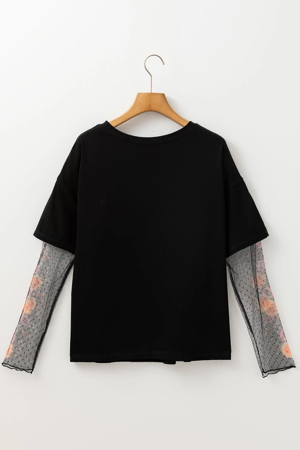Double Black Mesh Sleeve Tee - Image 11