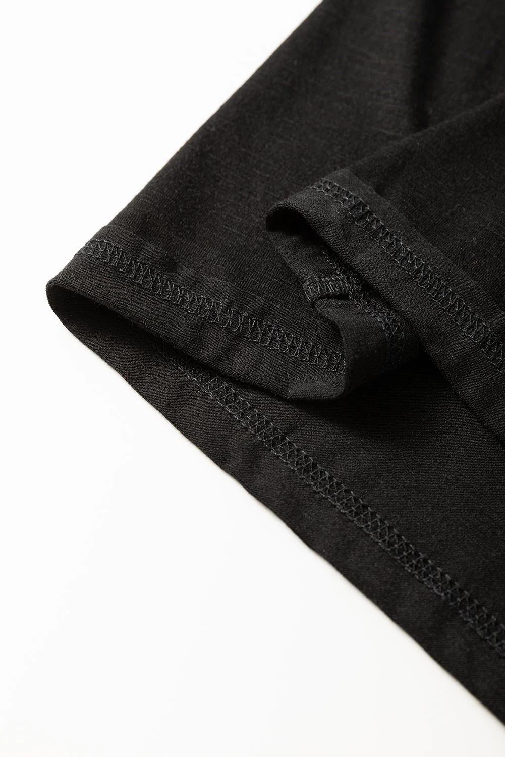 Double Black Mesh Sleeve Tee - Image 8