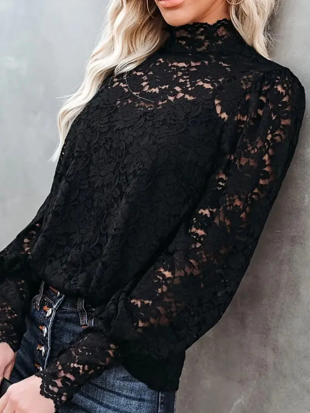 Black Night Lace Top - Image 2