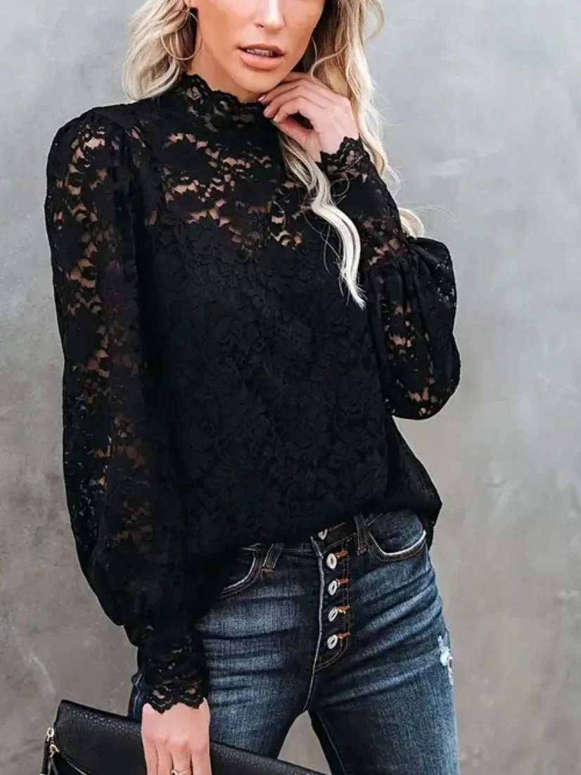 Black Night Lace Top - Image 6