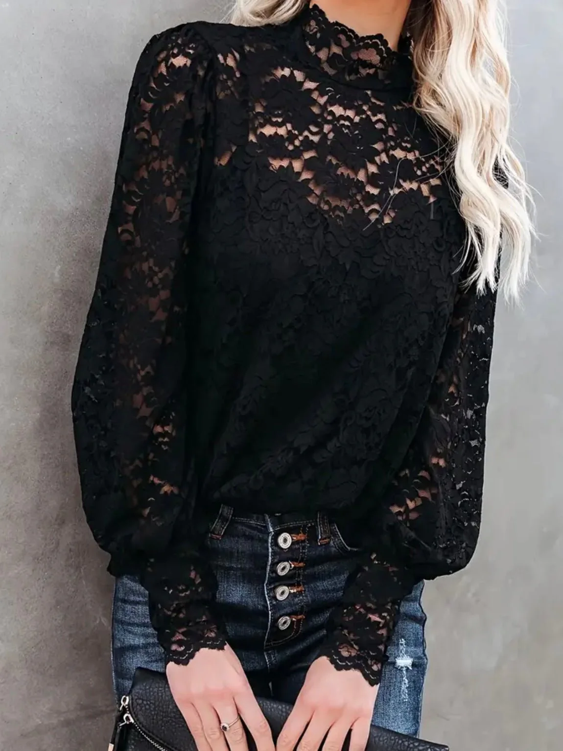 Black Night Lace Top - Image 8
