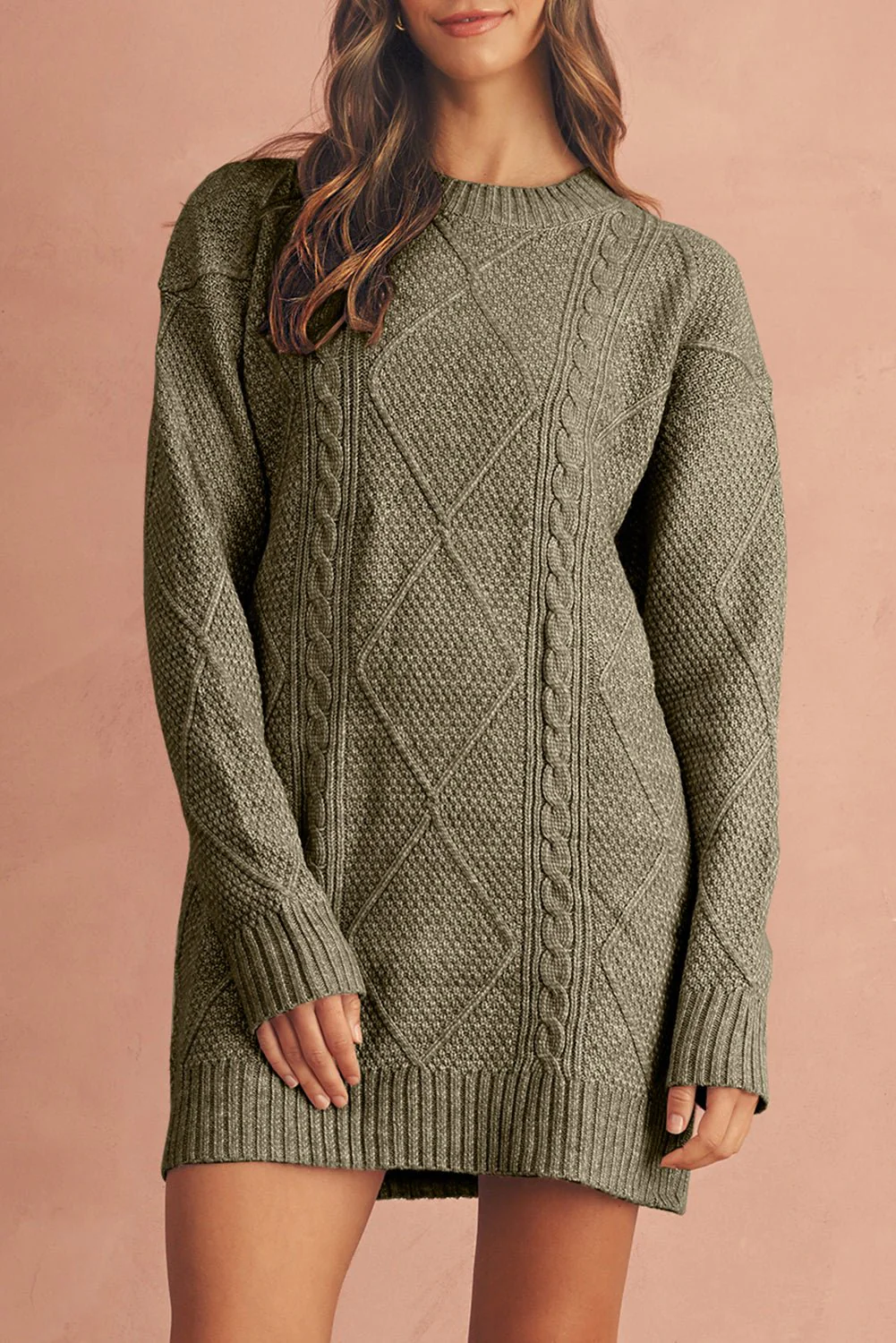 Candace Cable Knit Sweater Dress - Image 25