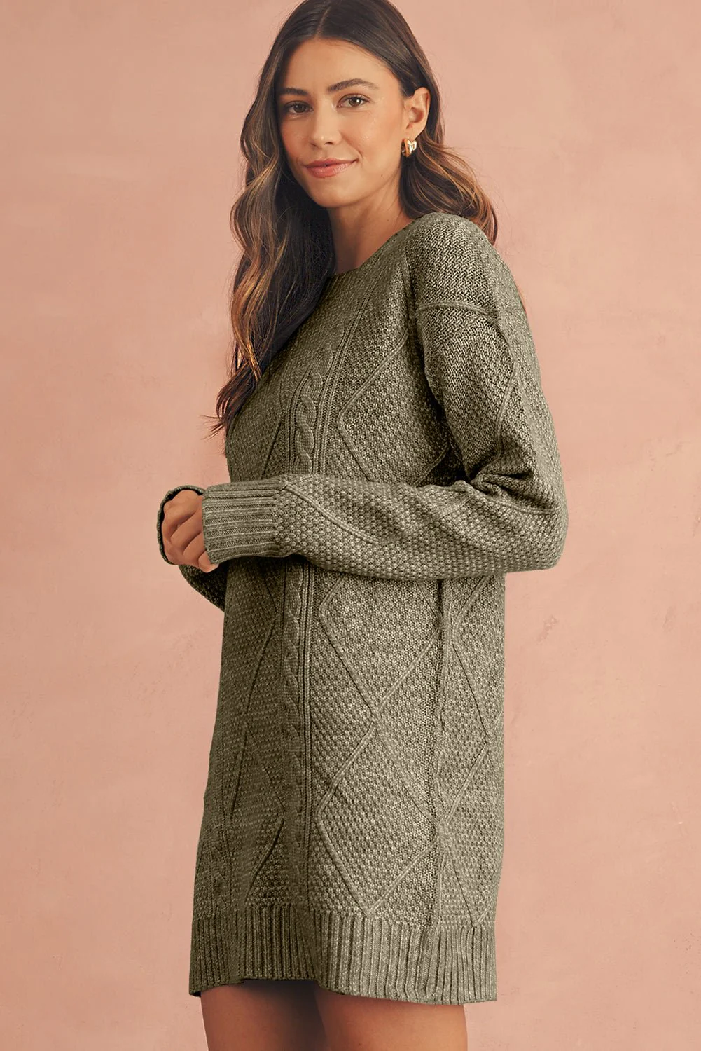 Candace Cable Knit Sweater Dress - Image 26