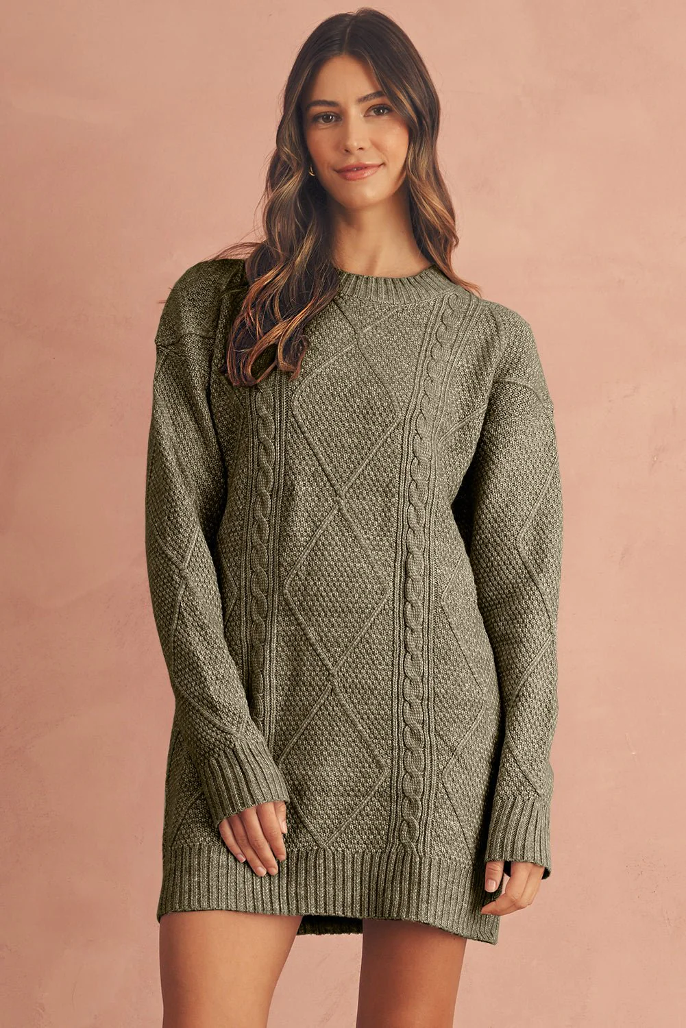 Candace Cable Knit Sweater Dress - Image 28