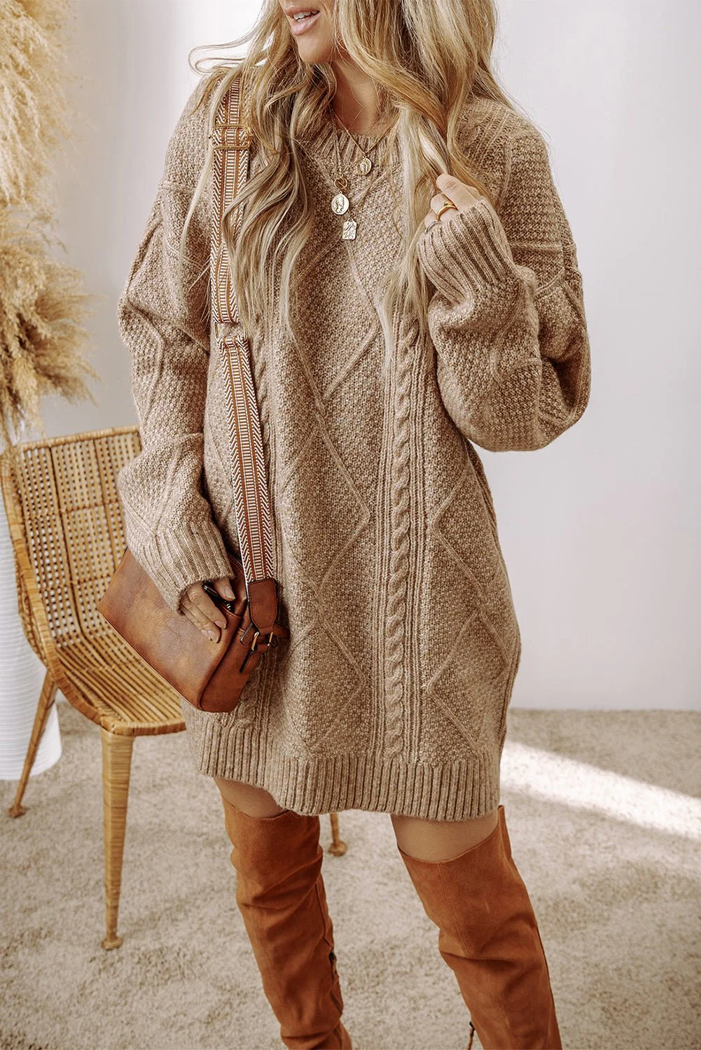 Candace Cable Knit Sweater Dress - Image 50