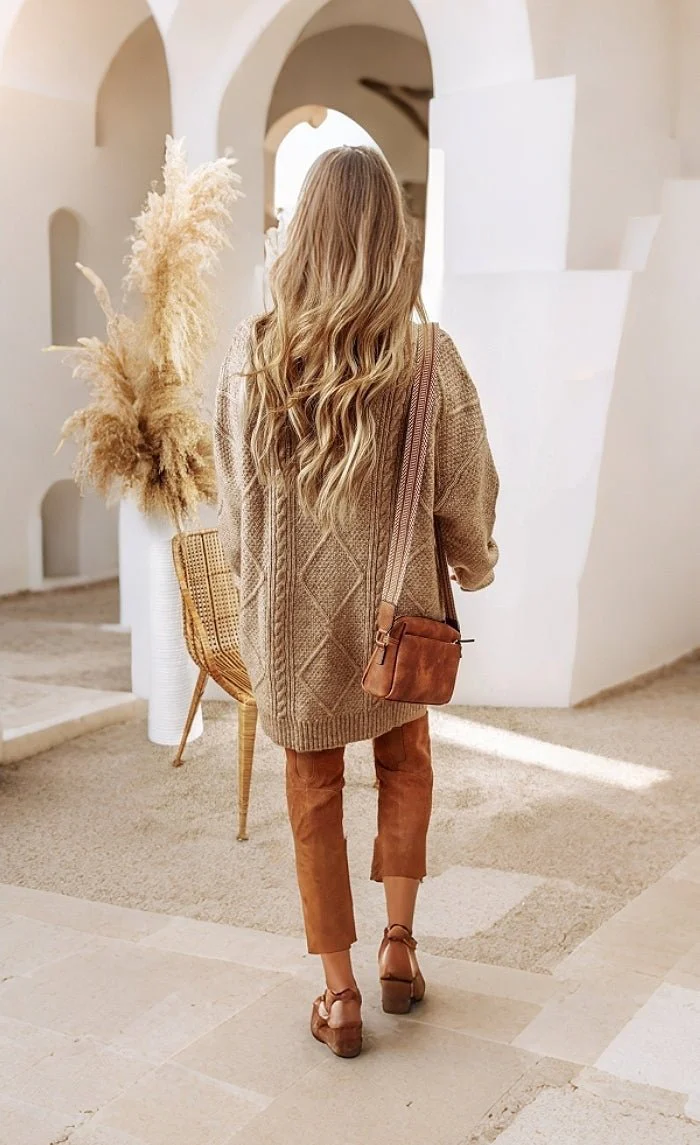 Candace Cable Knit Sweater Dress - Image 4