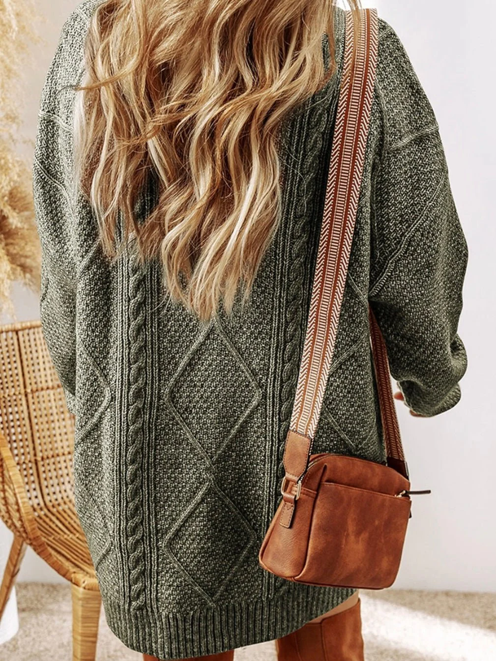 Candace Cable Knit Sweater Dress - Image 7