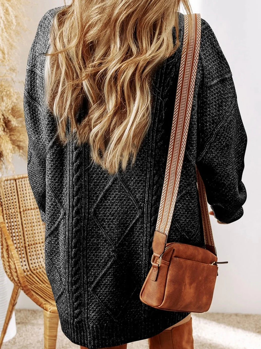 Candace Cable Knit Sweater Dress - Image 10