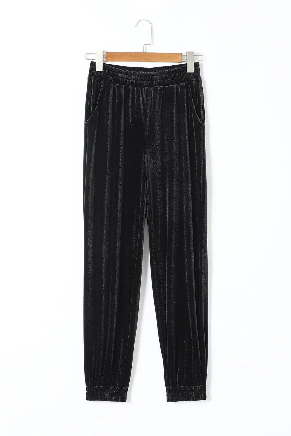 Noir Luxe Velvet Joggers - Image 8