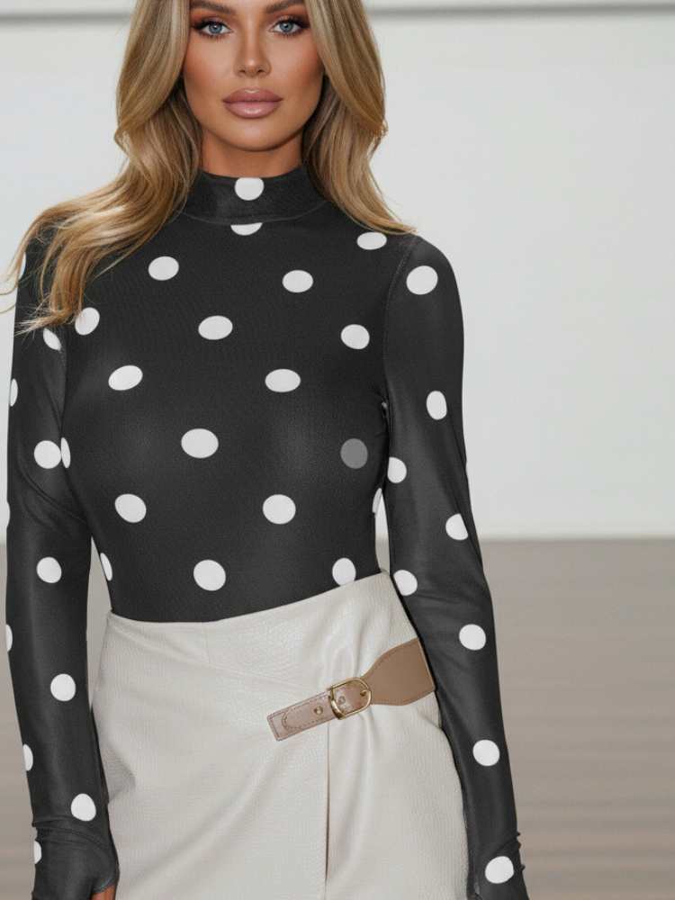Dot the Night Mesh Bodysuit - Image 3