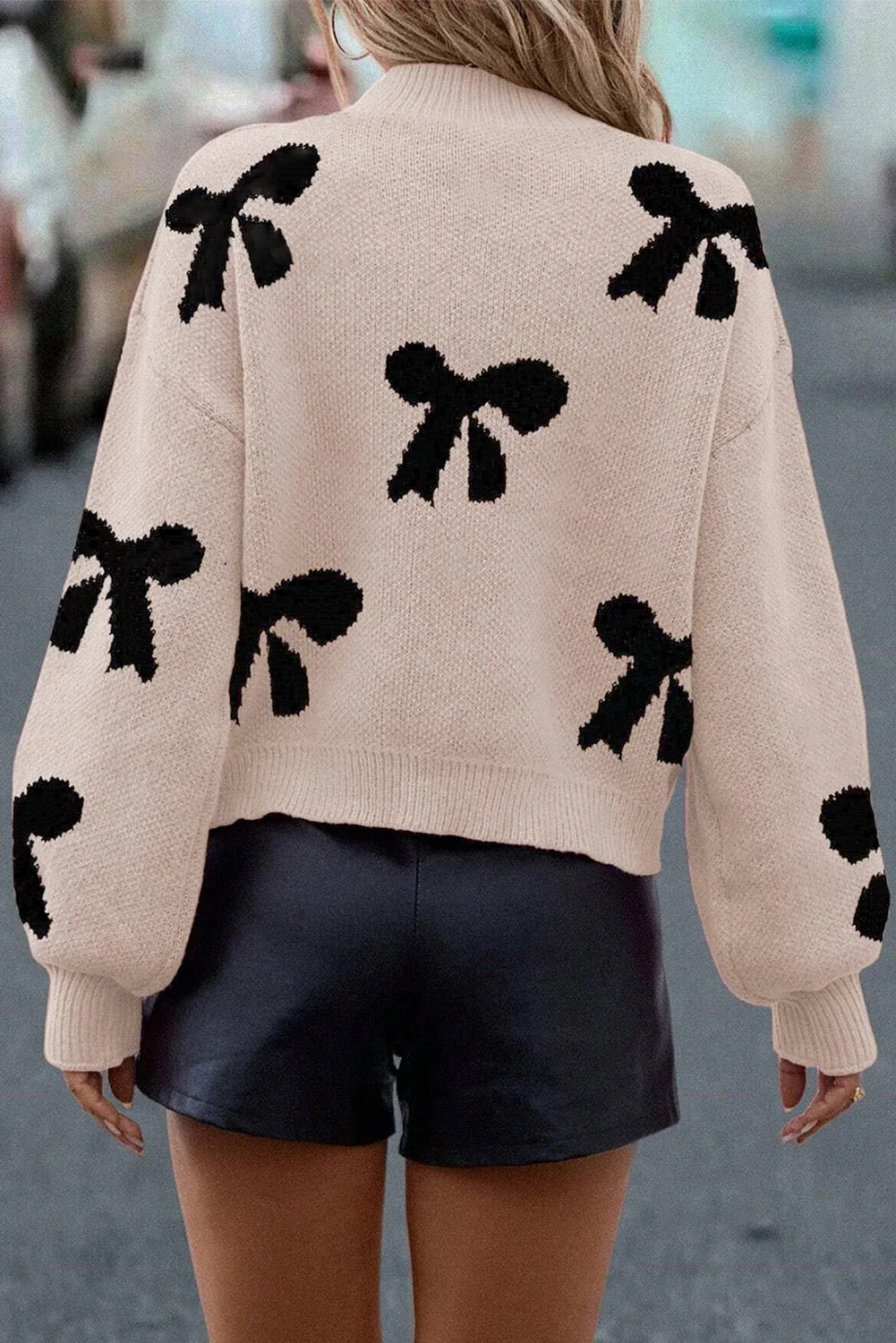 Emerald Pearl Bow Sweater - Image 6