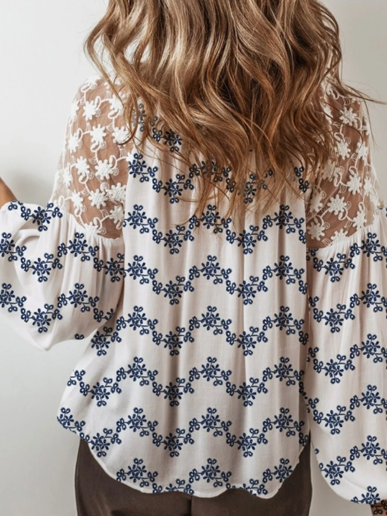 Indigo Bloom Blouse - Image 5