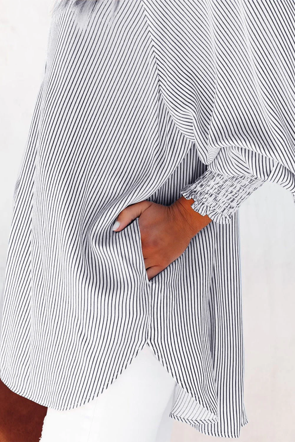 Coastline Stripe Button-Up Top - Image 24