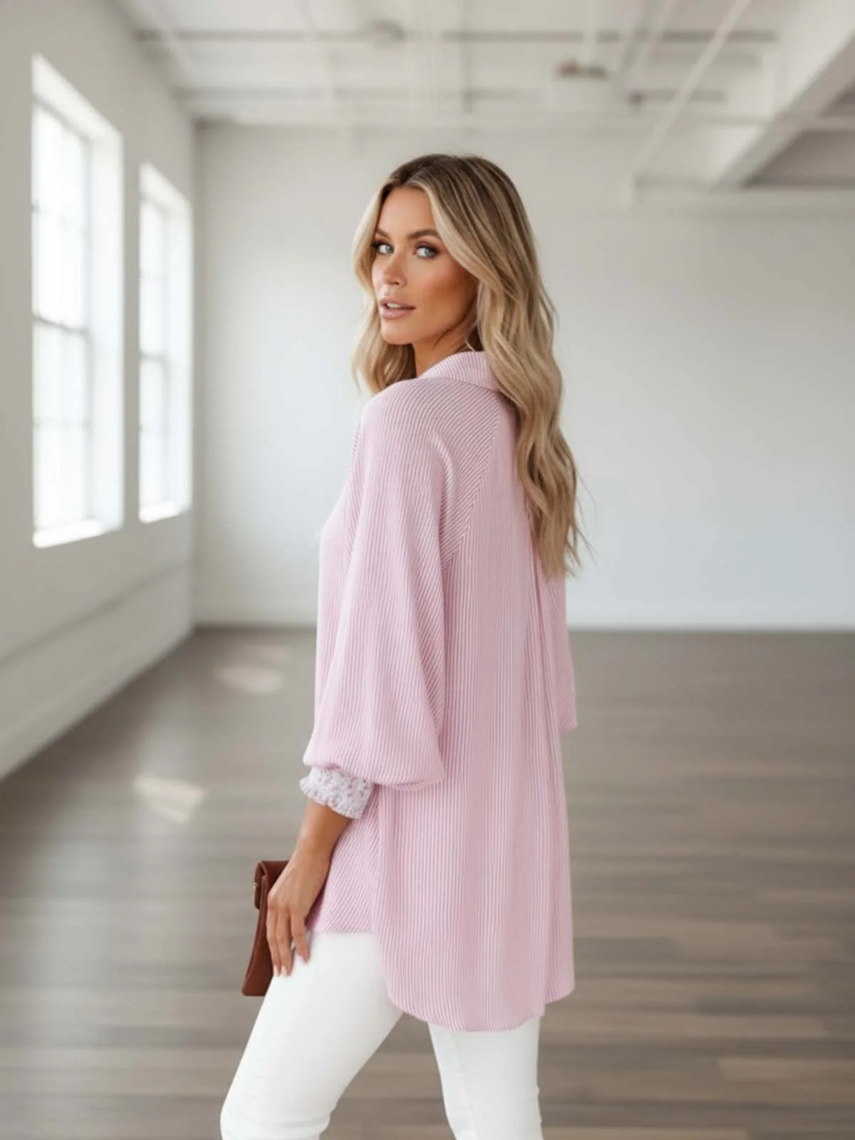 Coastline Stripe Button-Up Top - Image 27
