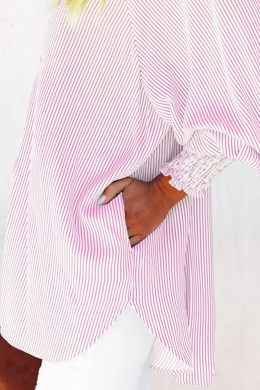 Coastline Stripe Button-Up Top - Image 35