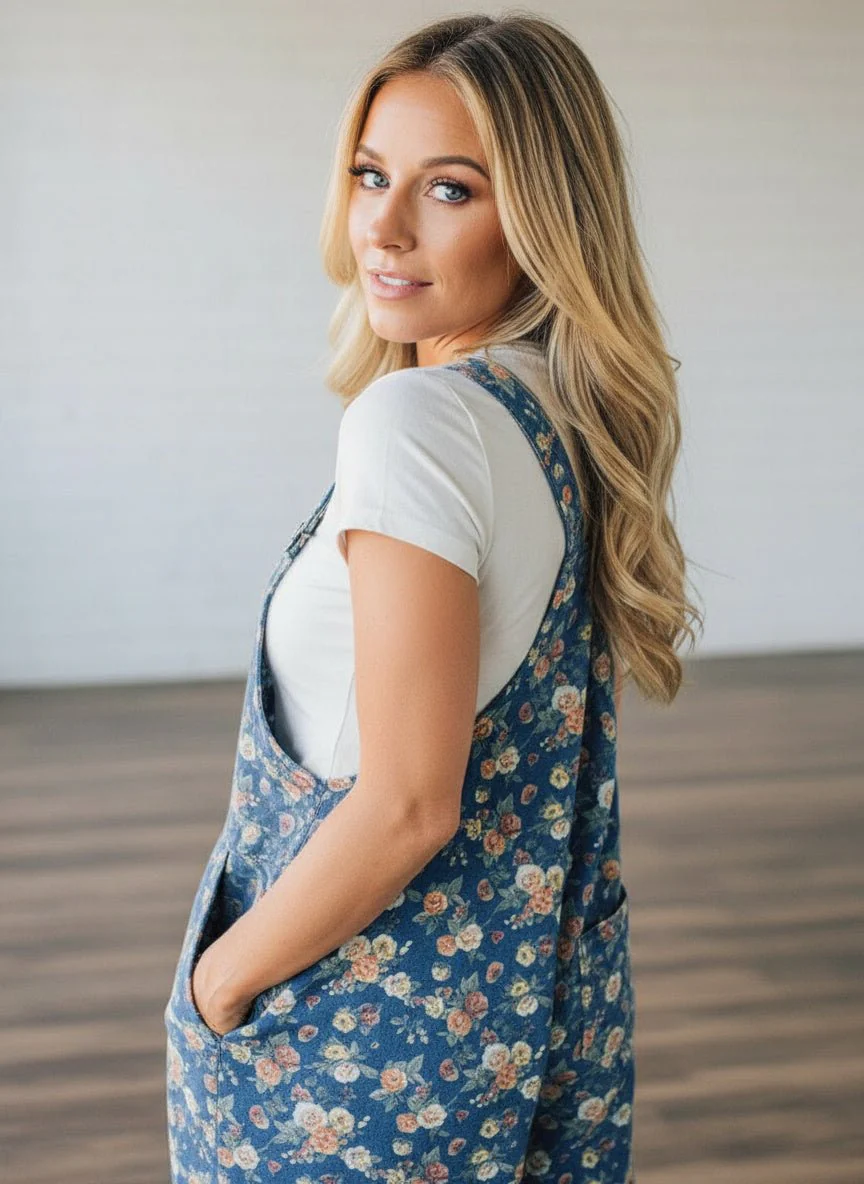 Blue Rose Vintage Denim Overalls {pre-order} - Image 3