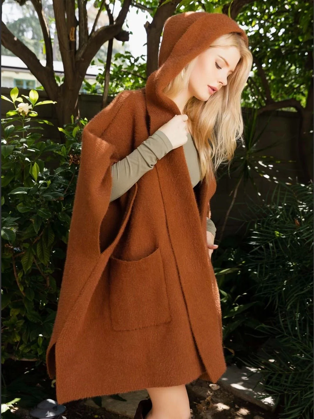 Boho Breeze Hooded Ruana - Image 4