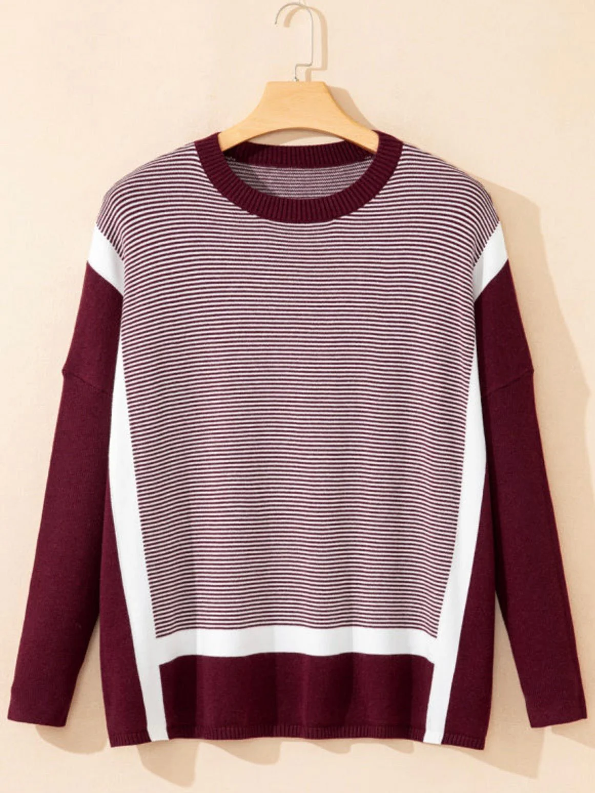 Bordeaux Stripe Pullover - Image 3