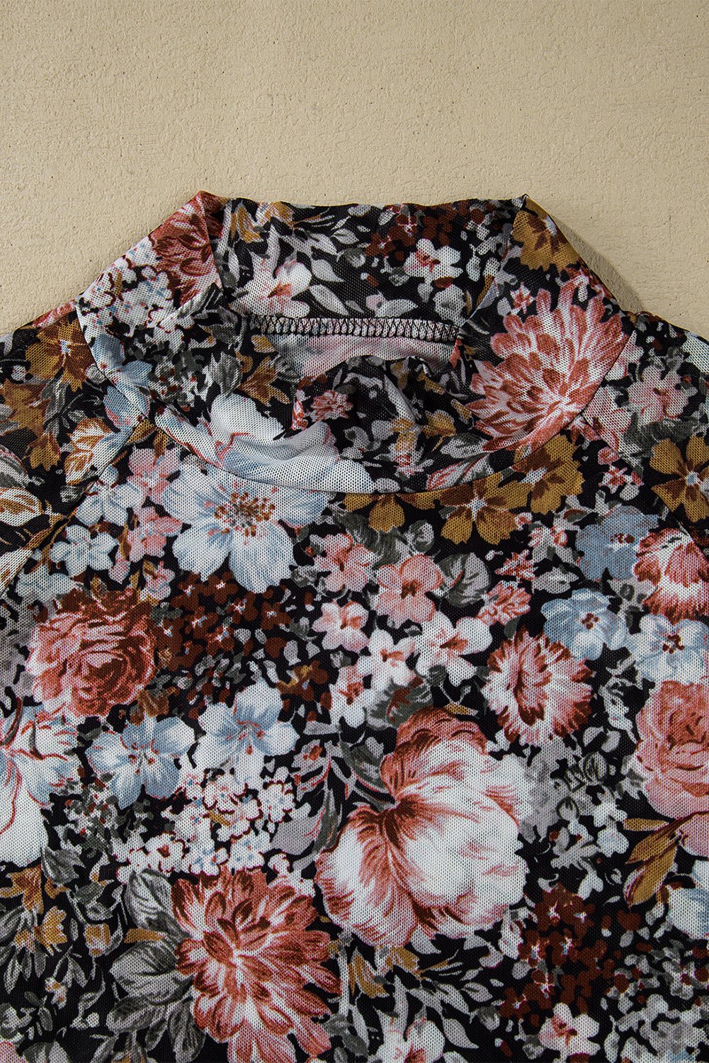 Ink Florals Mesh Top - Image 10