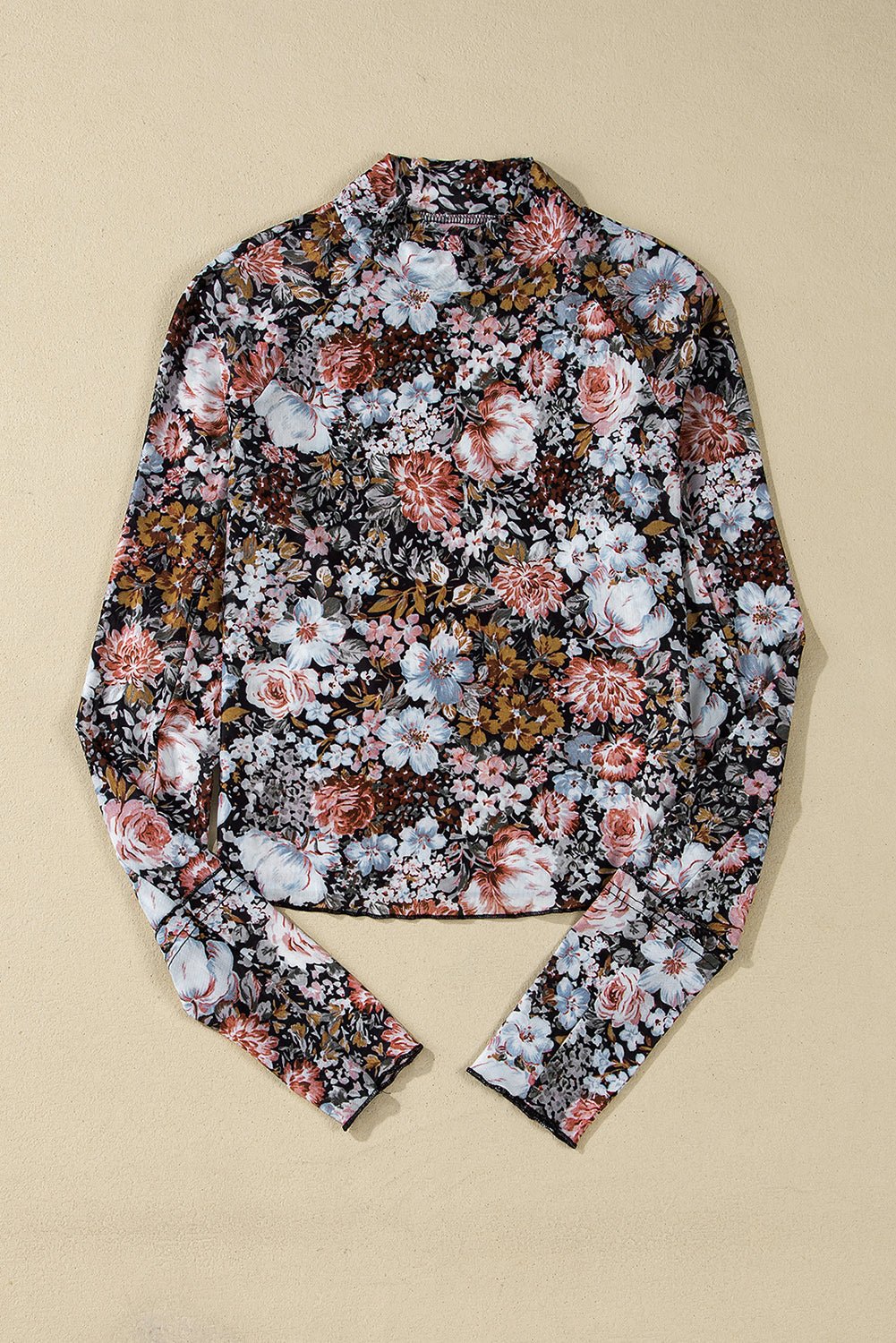 Ink Florals Mesh Top - Image 14