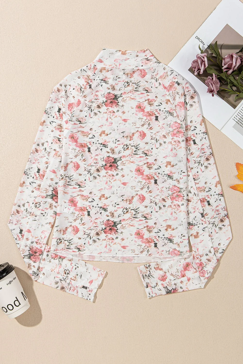 Ink Florals Mesh Top - Image 21
