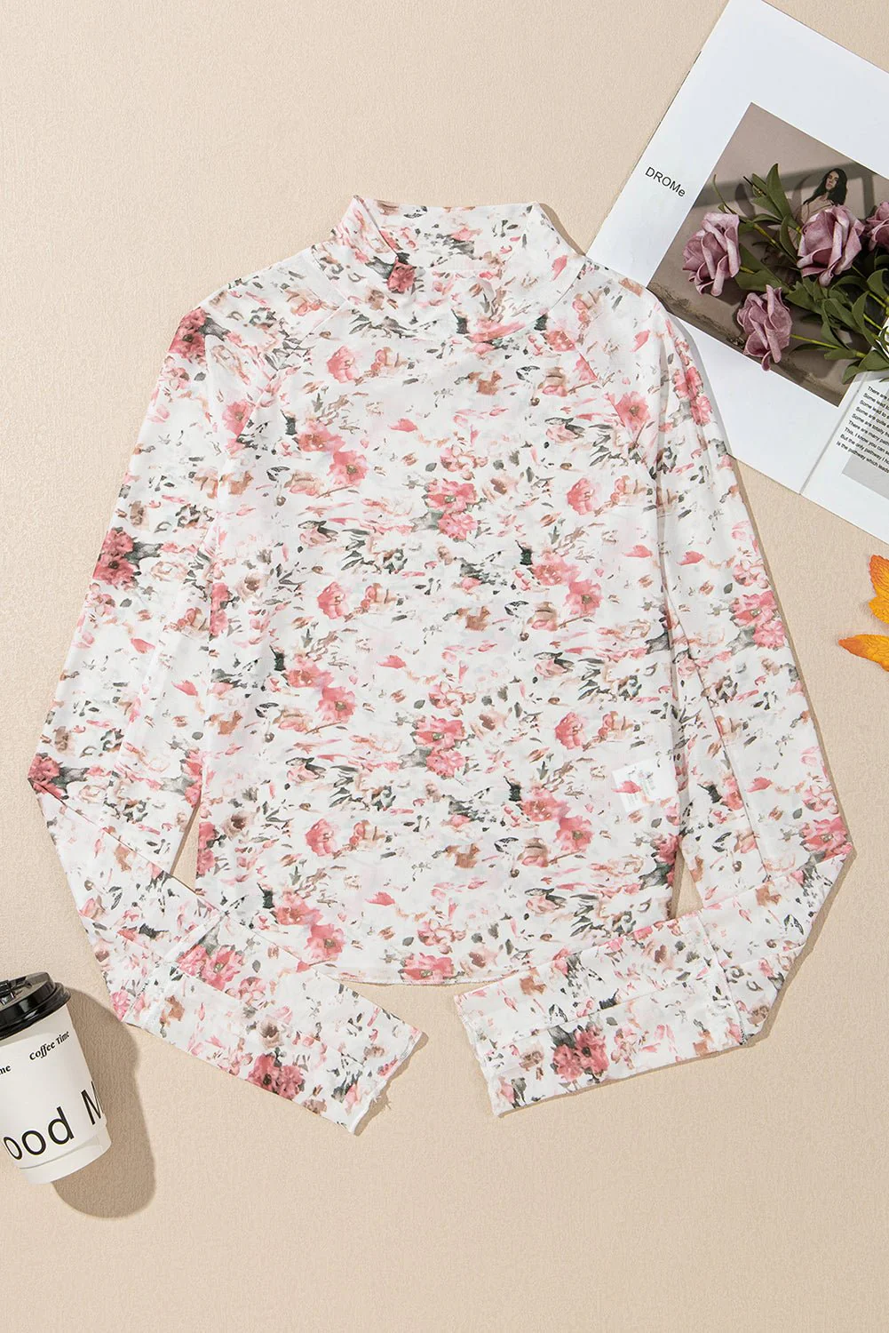 Ink Florals Mesh Top - Image 22