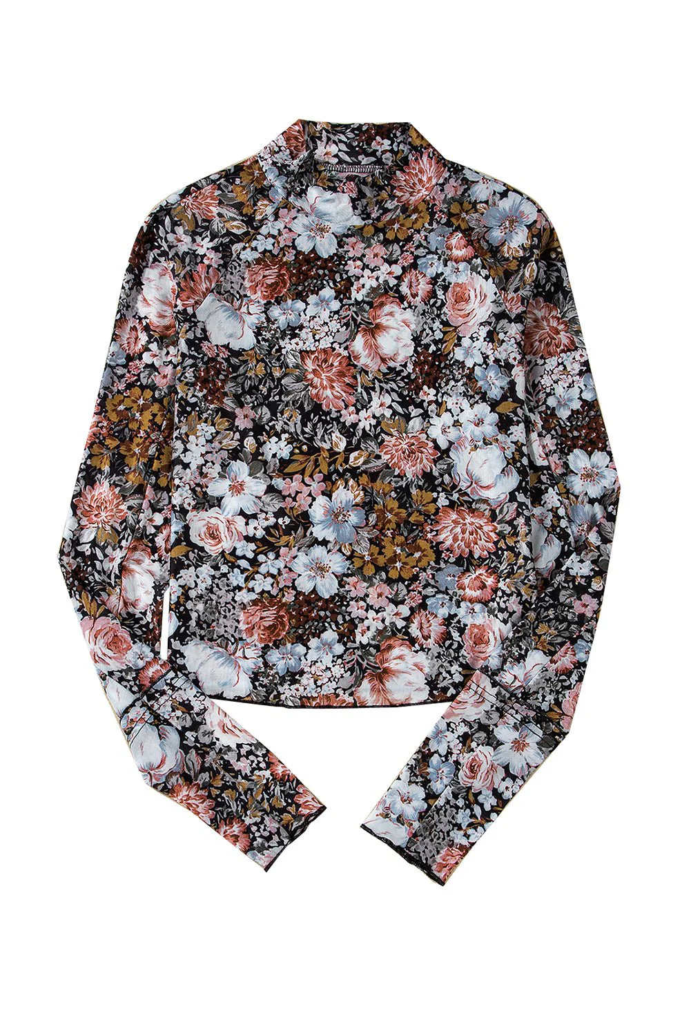 Ink Florals Mesh Top - Image 7