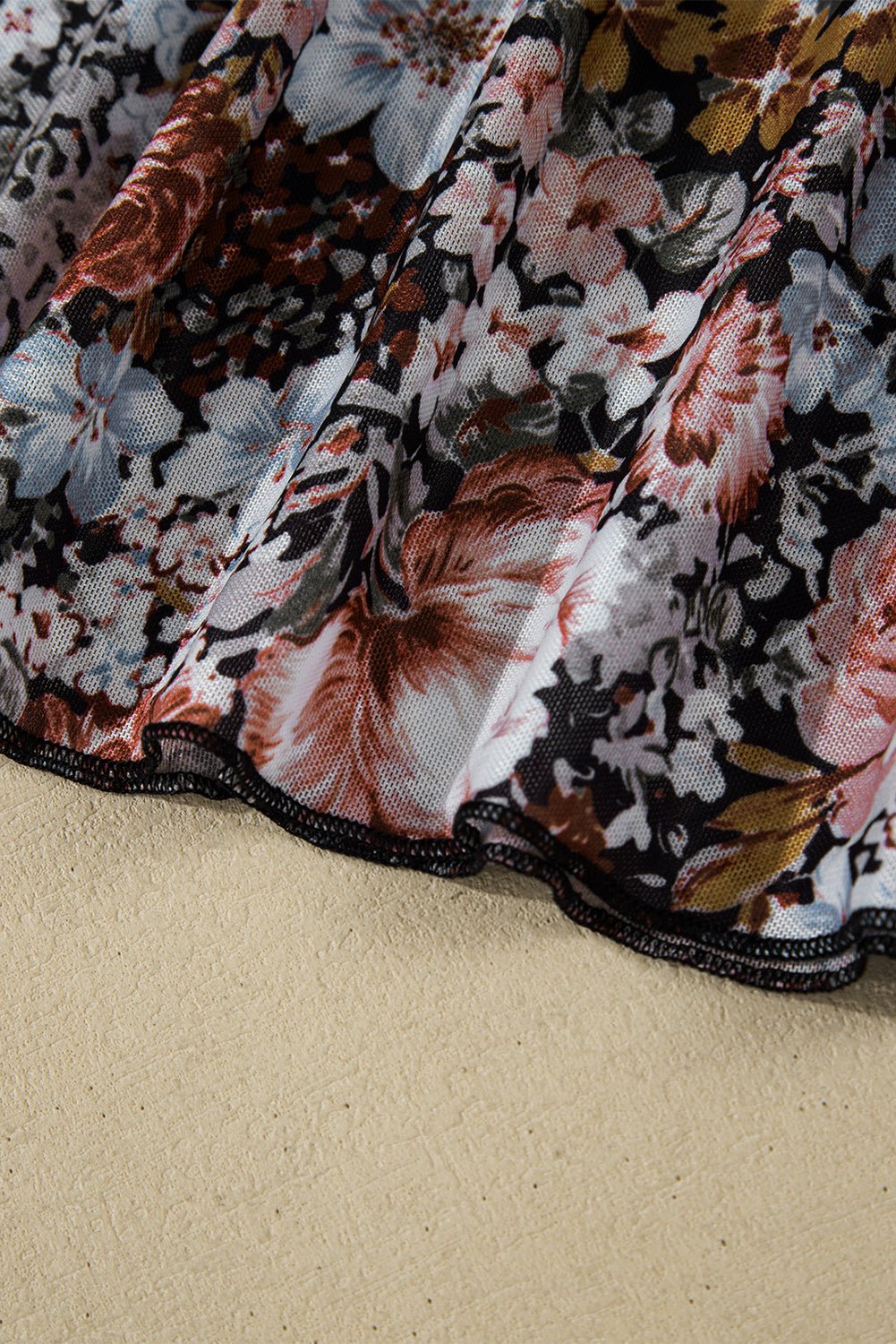 Ink Florals Mesh Top - Image 9