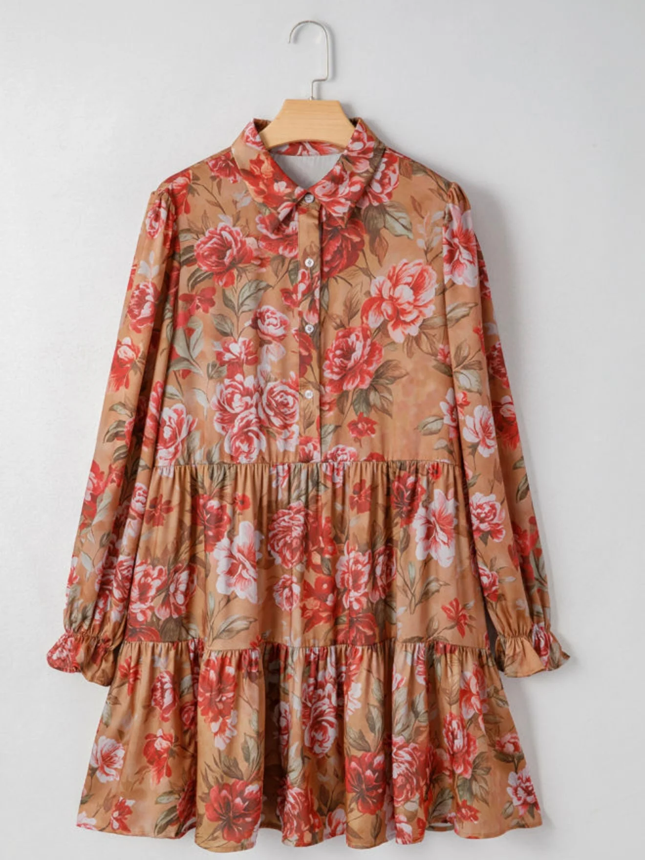Golden Hour Floral Mini Dress - Image 5