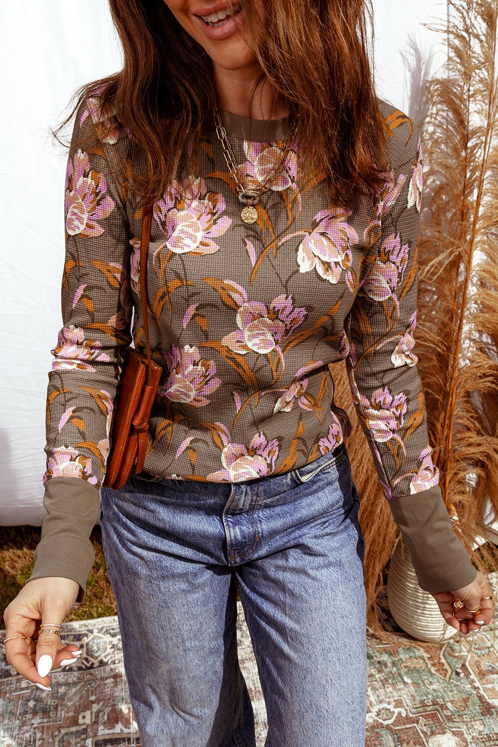 Lavender Fern Waffle Top - Image 6